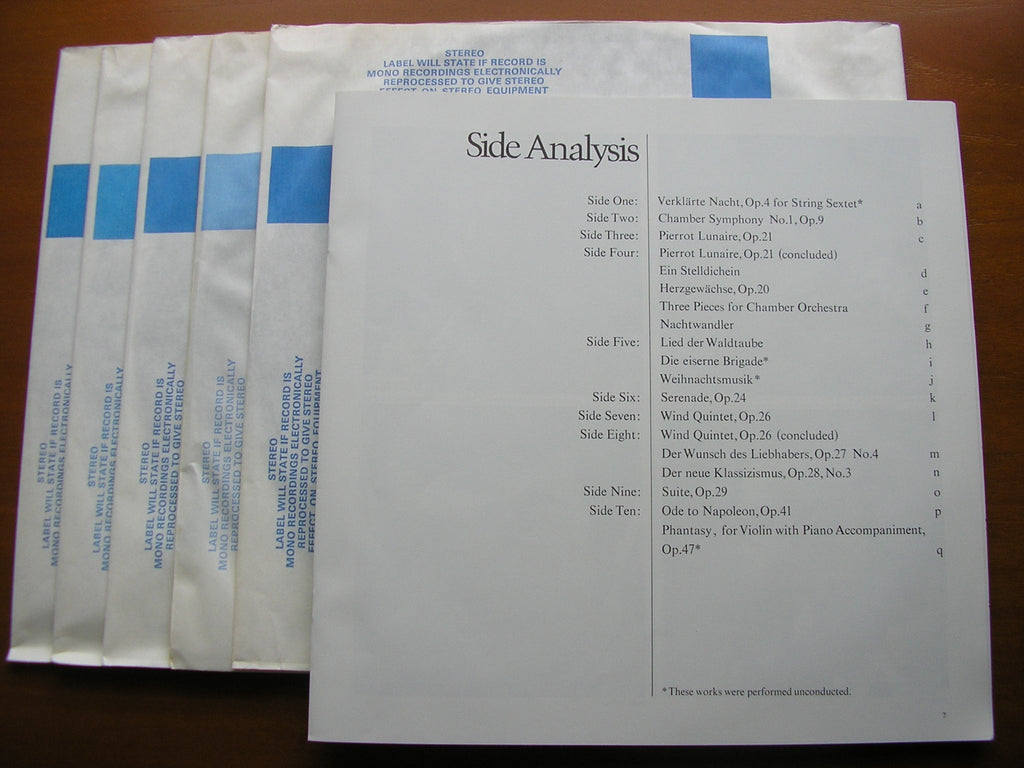 SXLK 6660 - 4 SCHOENBERG: COMPLETE WORKS FOR CHAMBER ENSEMBLE ATHERTON / LONDON SINFONIETTA