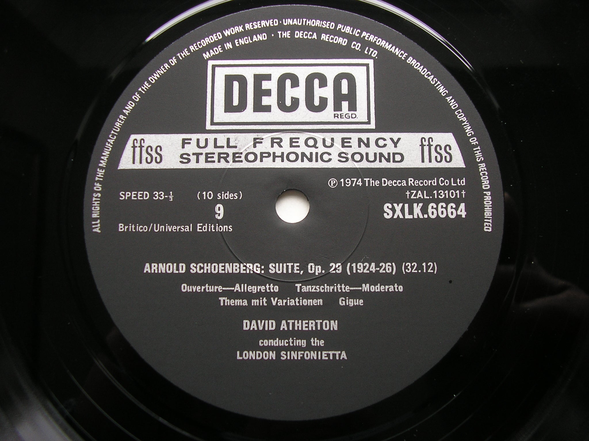 SXLK 6660 - 4 SCHOENBERG: COMPLETE WORKS FOR CHAMBER ENSEMBLE ATHERTON / LONDON SINFONIETTA