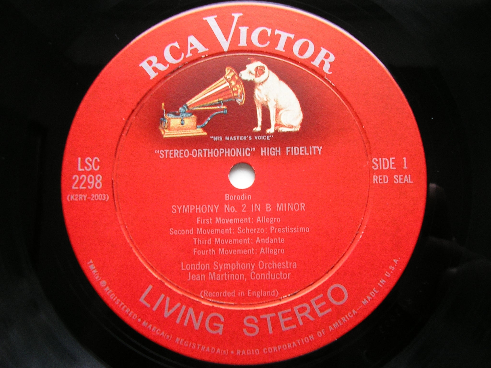 BORODIN: SYMPHONY No. 2 / RIMSKY-KORSAKOV: CAPRICCIO ESPAGNOLE   MARTINON / LONDON SYMPHONY   LSC 2298