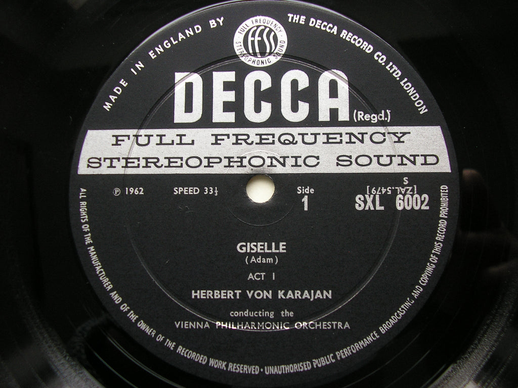 SXL 6002 ADAM: GISELLE KARAJAN / VIENNA PHILHARMONIC