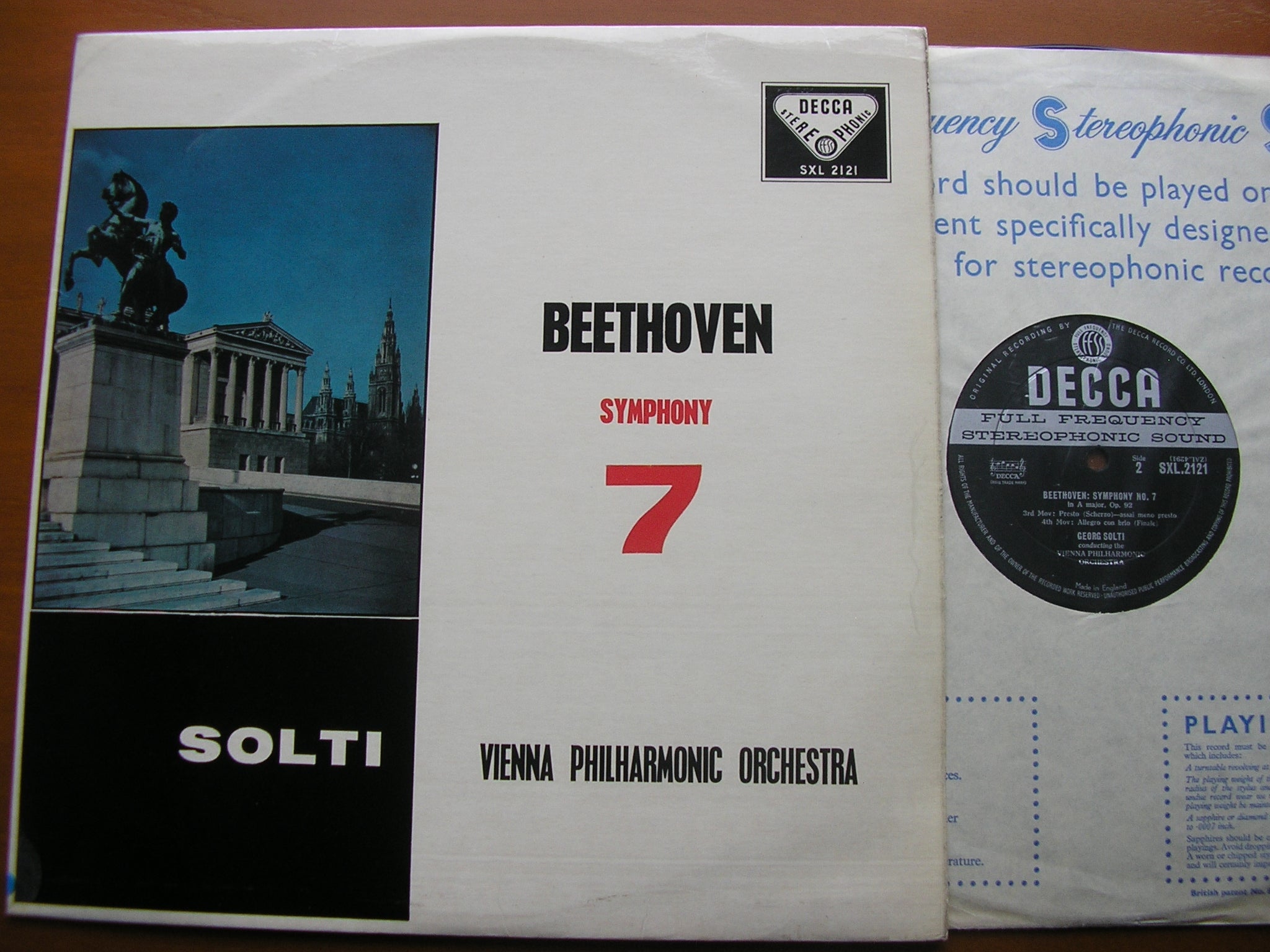 SXL 2121 BEETHOVEN: SYMPHONY No. 7 GEORG SOLTI / VIENNA PHILHARMONIC