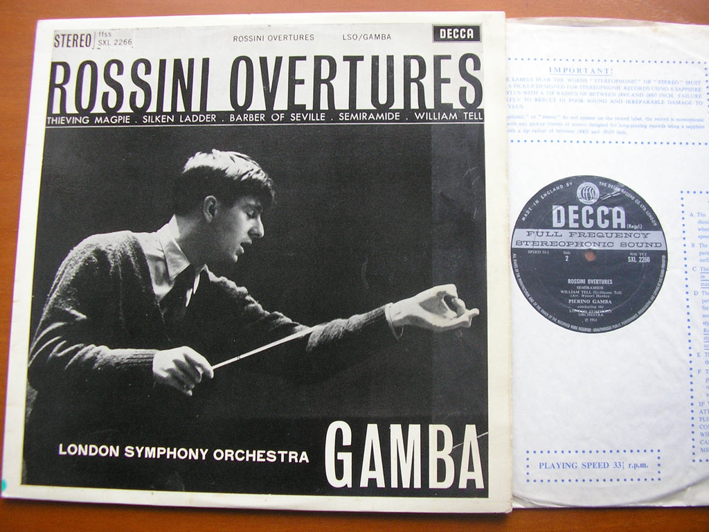 SXL 2266  ROSSINI: FIVE OVERTURES     GAMBA / LONDON SYMPHONY      ED2