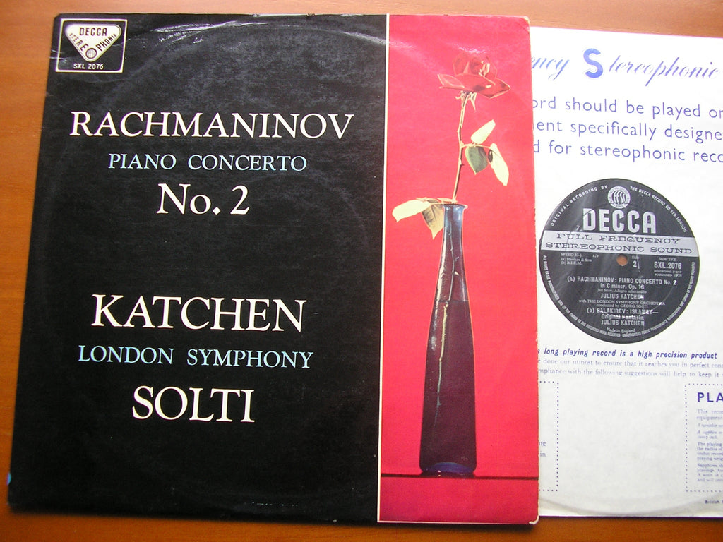 SXL 2076 RACHMANINOV: PIANO CONCERTO No. 2 / BALAKIREV: ISLAMEY KATCHEN / LONDON SYMPHONY / SOLTI