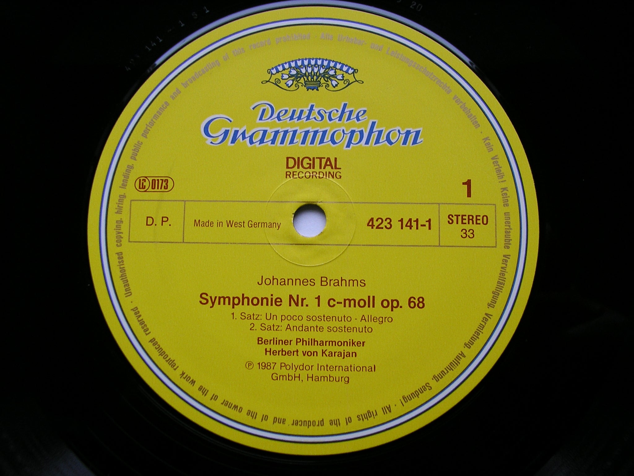 BRAHMS: THE FOUR SYMPHONIES / TRAGIC OVERTURE / HAYDN VARIATIONS    KARAJAN / BERLIN PHILHARMONIC   4LP