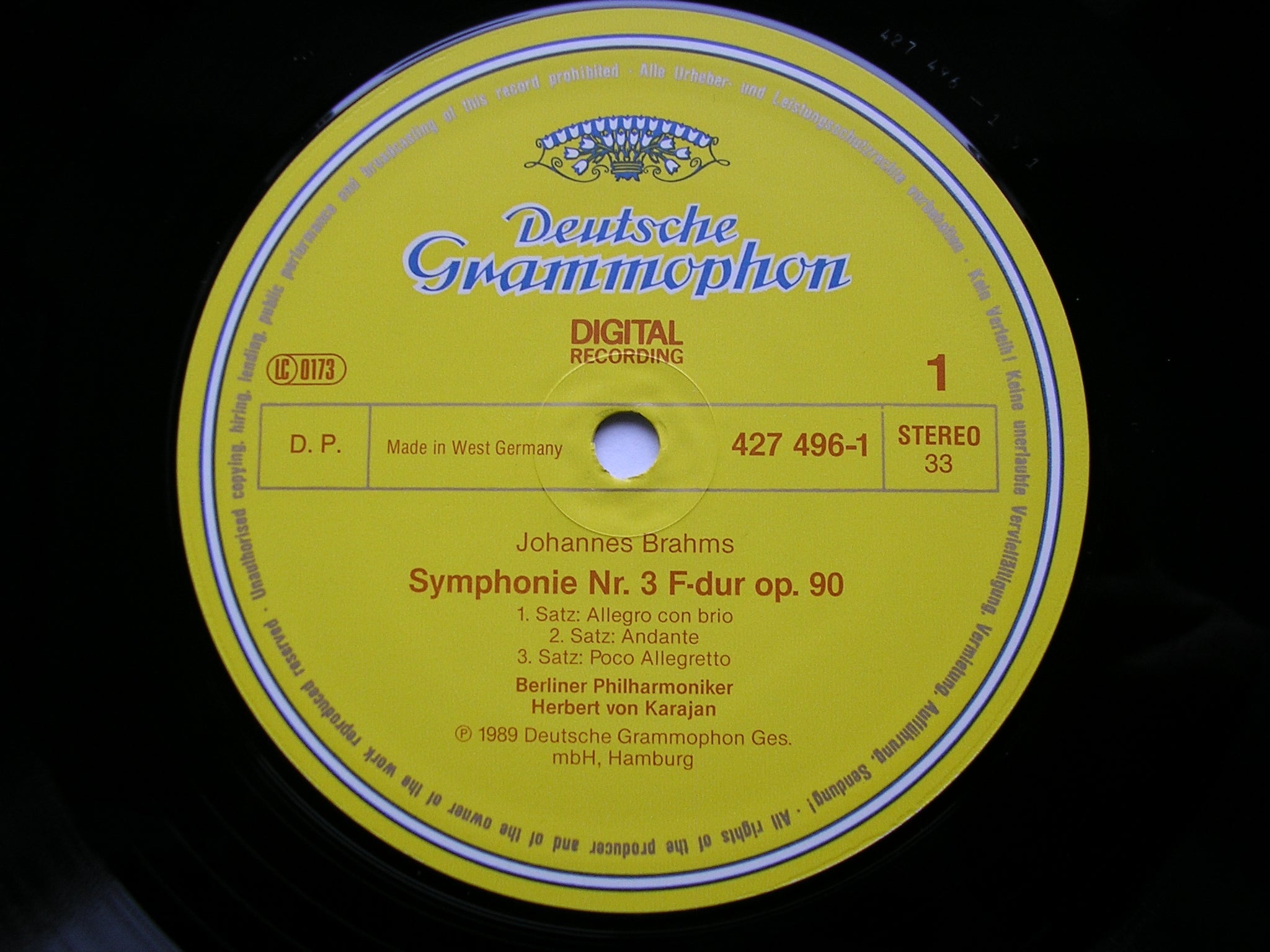 BRAHMS: THE FOUR SYMPHONIES / TRAGIC OVERTURE / HAYDN VARIATIONS    KARAJAN / BERLIN PHILHARMONIC   4LP