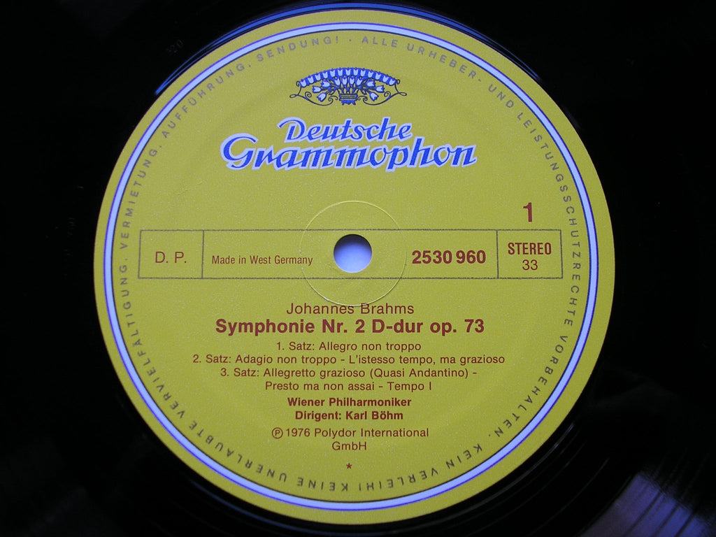 BRAHMS: THE FOUR SYMPHONIES / ALTO RHAPSODY / TRAGIC OVERTURE / HAYDN VARIATIONS    BOHM / VIENNA PHILHARMONIC ORCHESTRA   4 LP