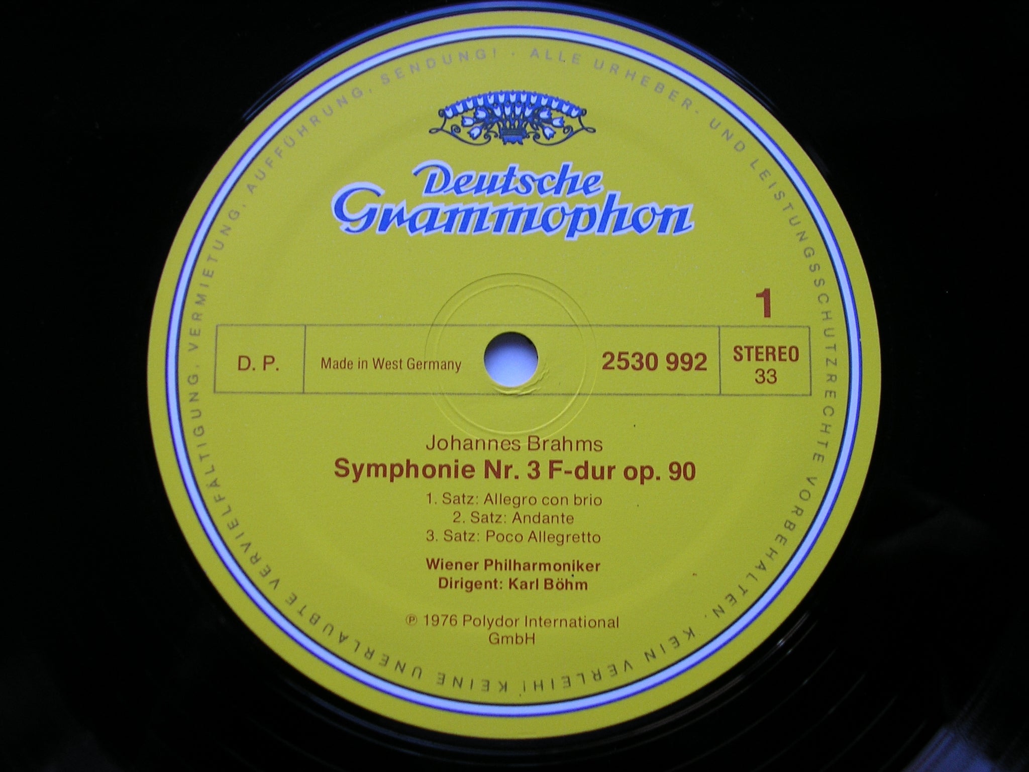 BRAHMS: THE FOUR SYMPHONIES / ALTO RHAPSODY / TRAGIC OVERTURE / HAYDN VARIATIONS    BOHM / VIENNA PHILHARMONIC ORCHESTRA   4 LP