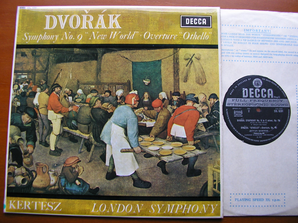 SXL 6291 DVORAK: SYMPHONY No. 9 / OVERTURE Othello ISTVAN KERTESZ / LONDON SYMPHONY