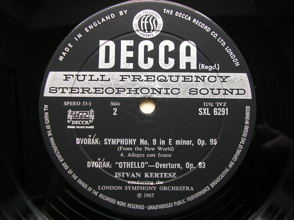 SXL 6291 DVORAK: SYMPHONY No. 9 / OVERTURE Othello ISTVAN KERTESZ / LONDON SYMPHONY