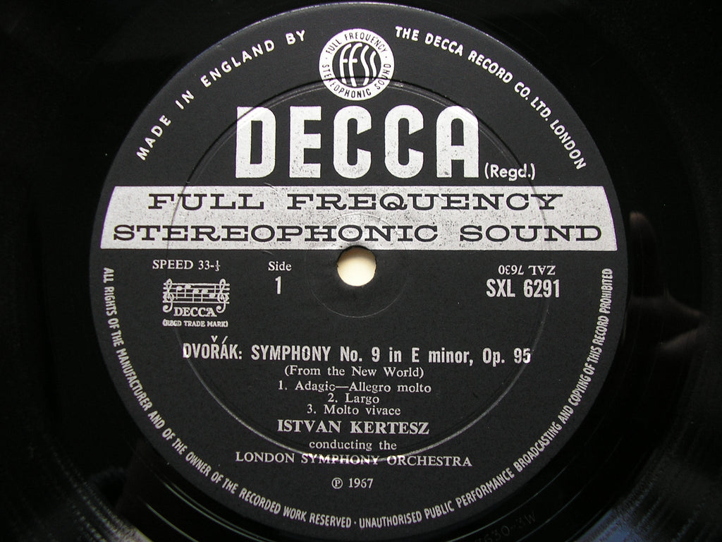 SXL 6291 DVORAK: SYMPHONY No. 9 / OVERTURE Othello ISTVAN KERTESZ / LONDON SYMPHONY