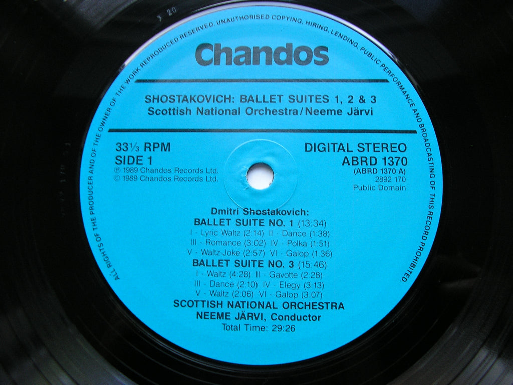 SHOSTAKOVICH: BALLET SUITES Nos. 1 / 2 / 3    JARVI / SCOTTISH NATIONAL ORCHESTRA    ABRD 1370