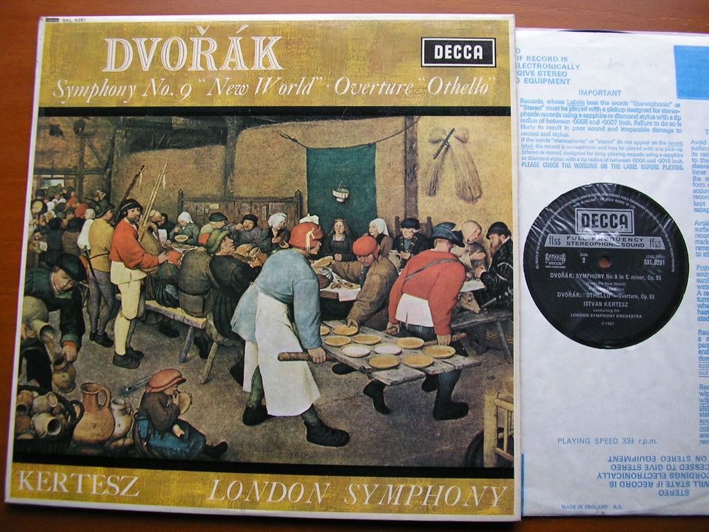 SXL 6291 DVORAK: SYMPHONY No. 9 / OVERTURE Othello ISTVAN KERTESZ / LONDON SYMPHONY