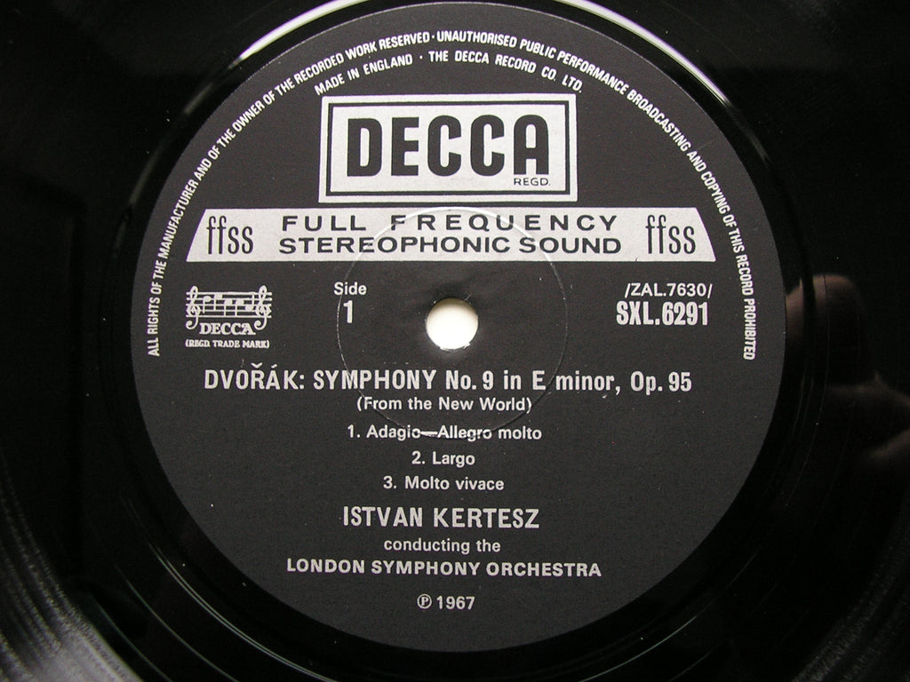 SXL 6291 DVORAK: SYMPHONY No. 9 / OVERTURE Othello ISTVAN KERTESZ / LONDON SYMPHONY