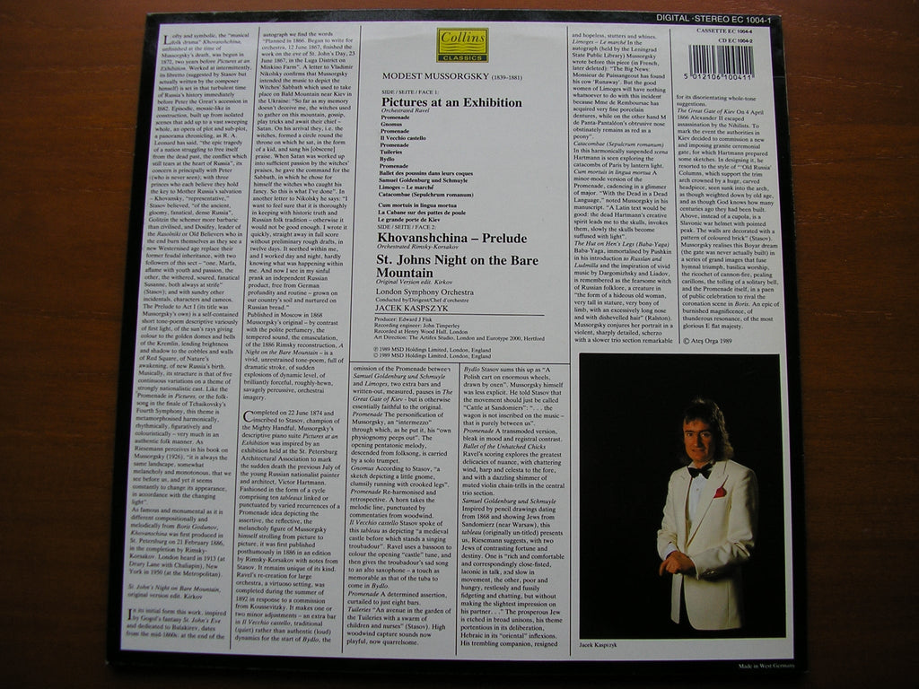 MUSSORGSKY: NIGHT ON THE BARE MOUNTAIN Original Version / PICTURES AT AN EXHIBITION    KASPSZYK / LONDON SYMPHONY    EC 1004