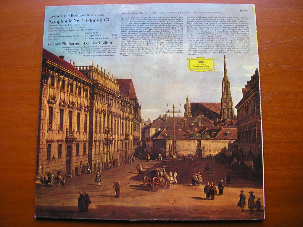 BEETHOVEN: SYMPHONY No. 4    BOHM / VIENNA PHILHARMONIC   2530 451