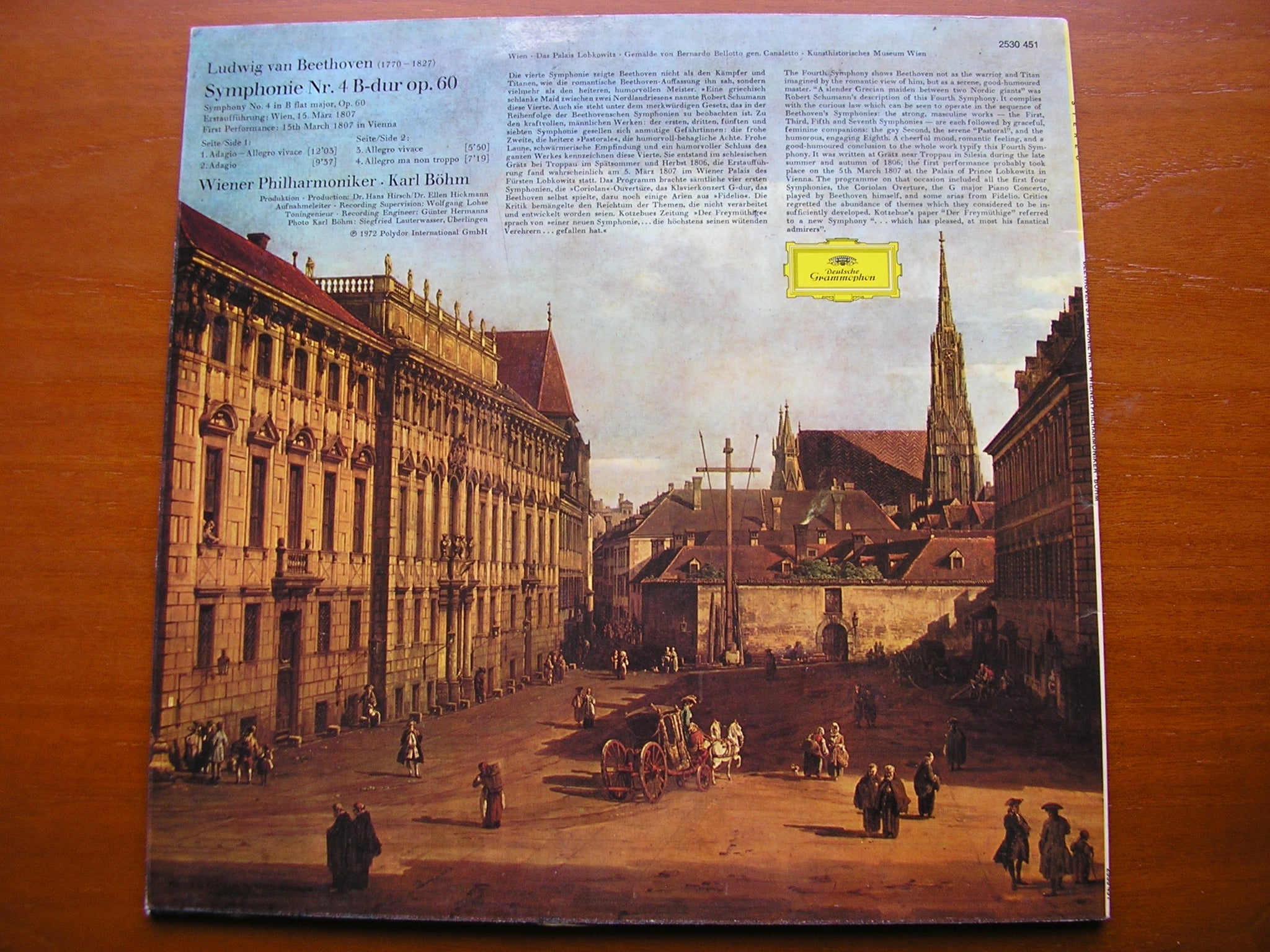 BEETHOVEN: SYMPHONY No. 4    BOHM / VIENNA PHILHARMONIC   2530 451