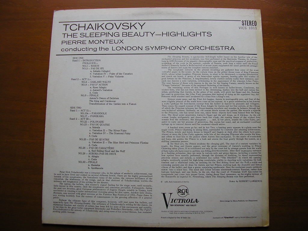 TCHAIKOVSKY: SLEEPING BEAUTY Highlights     MONTEUX / LONDON SYMPHONY    VICS 1011