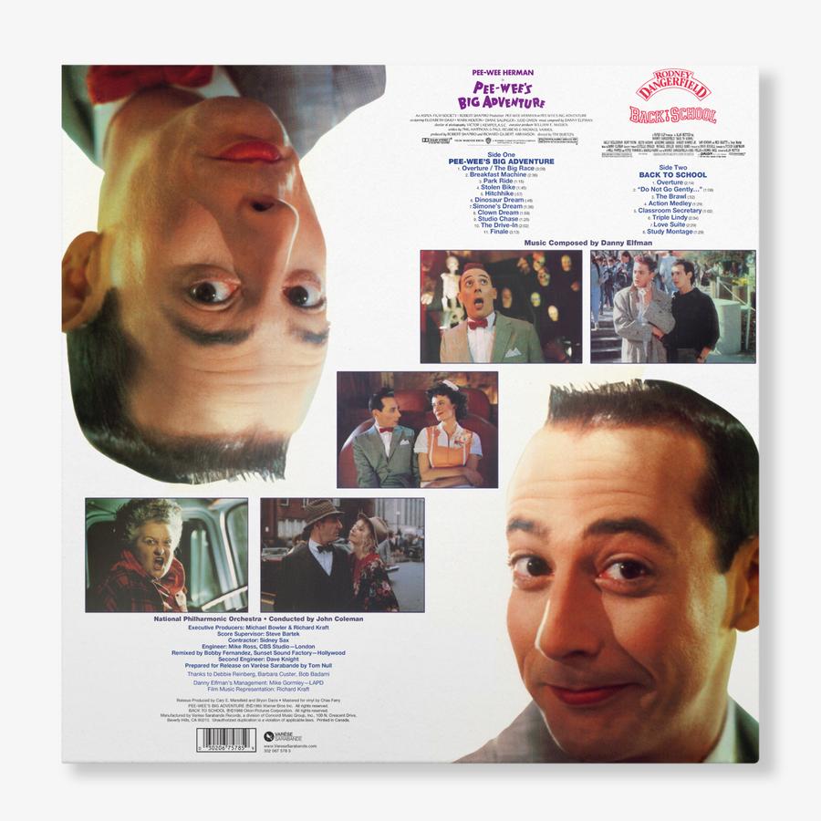 PEE-WEE'S BIG ADVENTURE/BACK TO SCHOOL LP (Red Vinyl, Music by Danny Elfman)