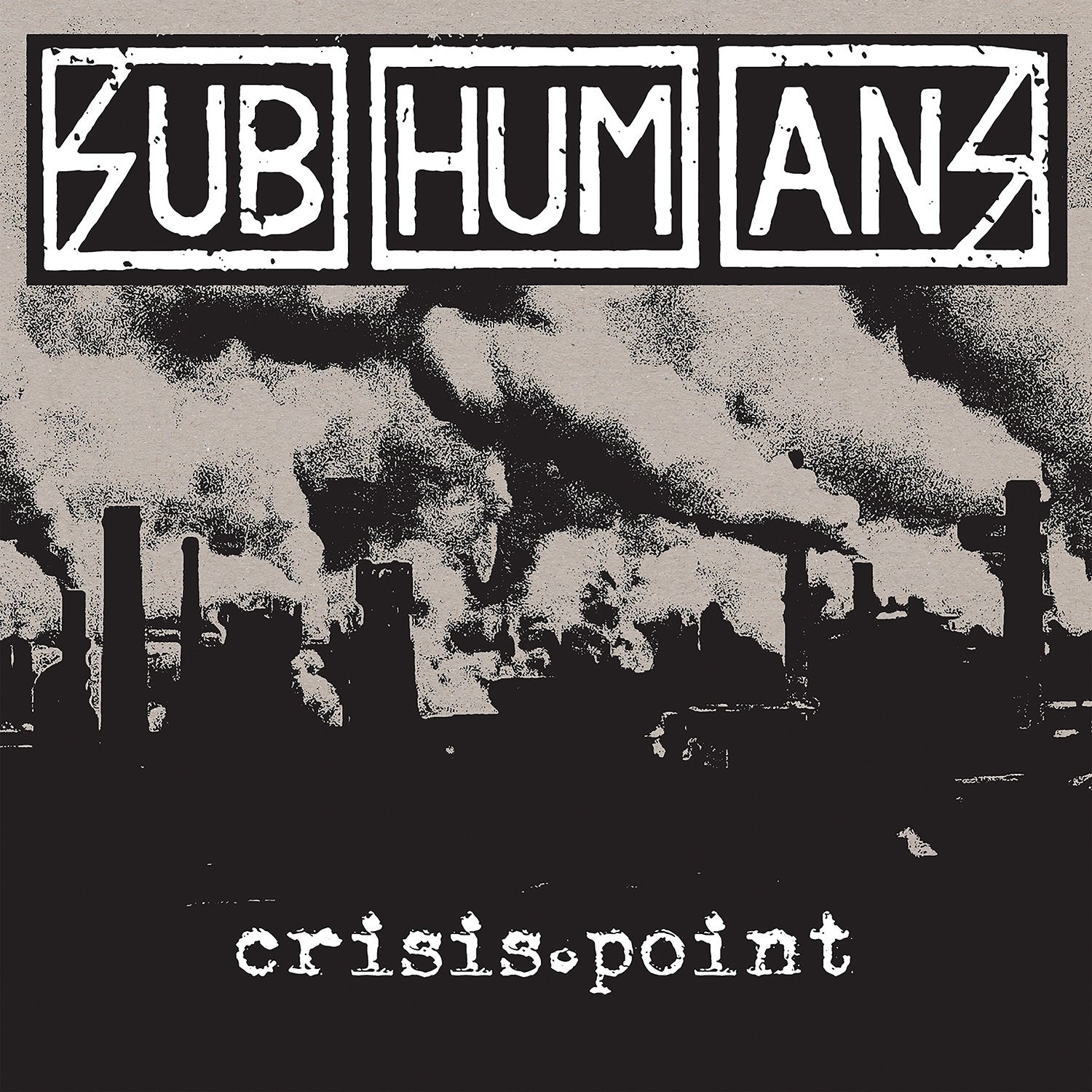 SUBHUMANS 'CRISIS POINT' LP (Black and White Galaxy Vinyl)