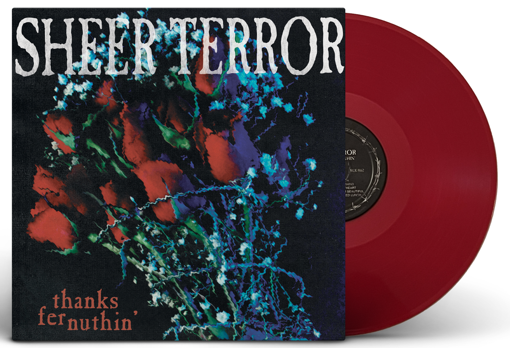 SHEER TERROR ‘THANKS FER NUTHIN’ LP (Limited Edition – Only 200 Made, Blood Red Swirl Vinyl)