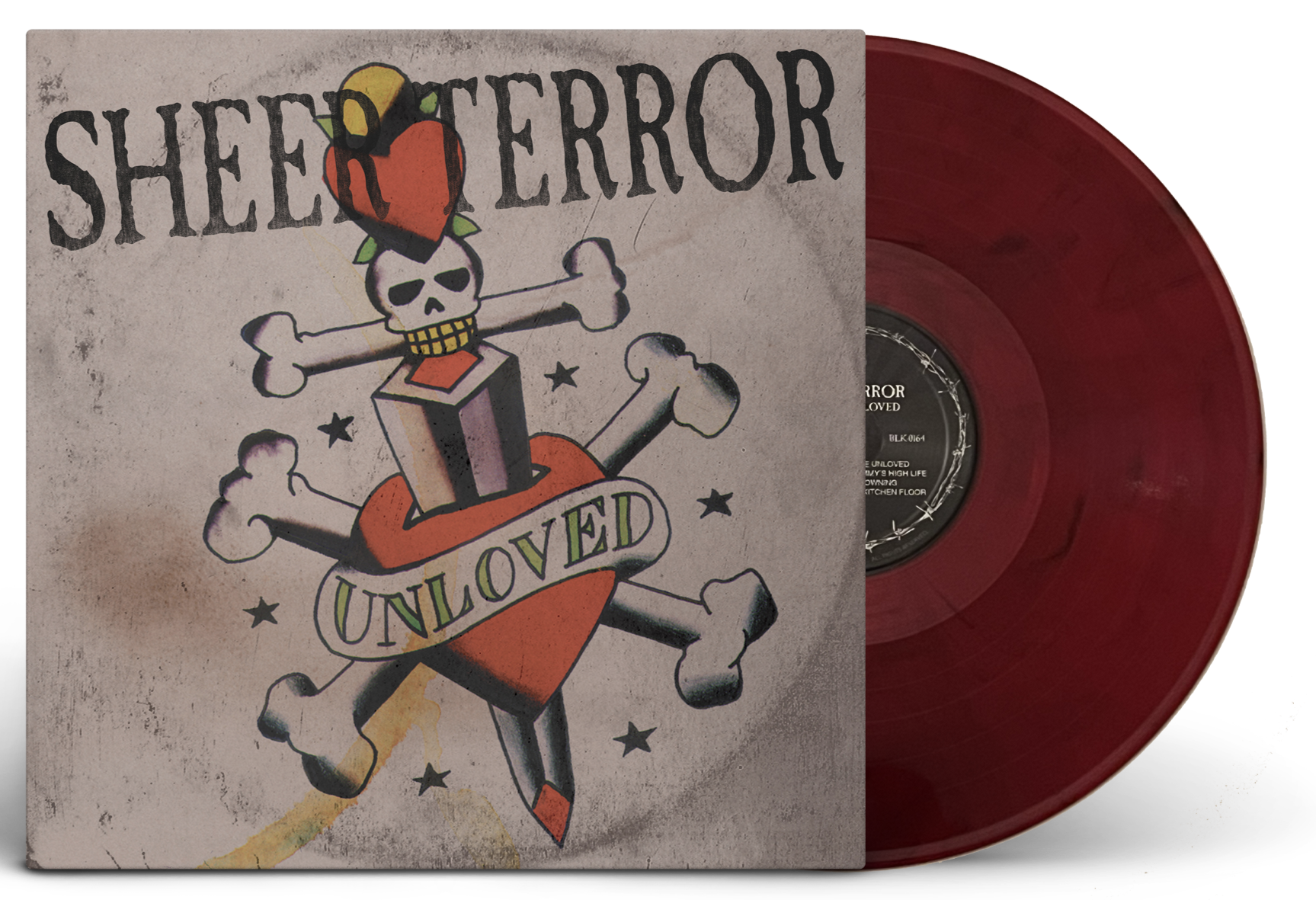 SHEER TERROR ‘UNHEARD UNLOVED’ LP (Limited Edition – Only 200 Made, Red & Black Swirl Vinyl)