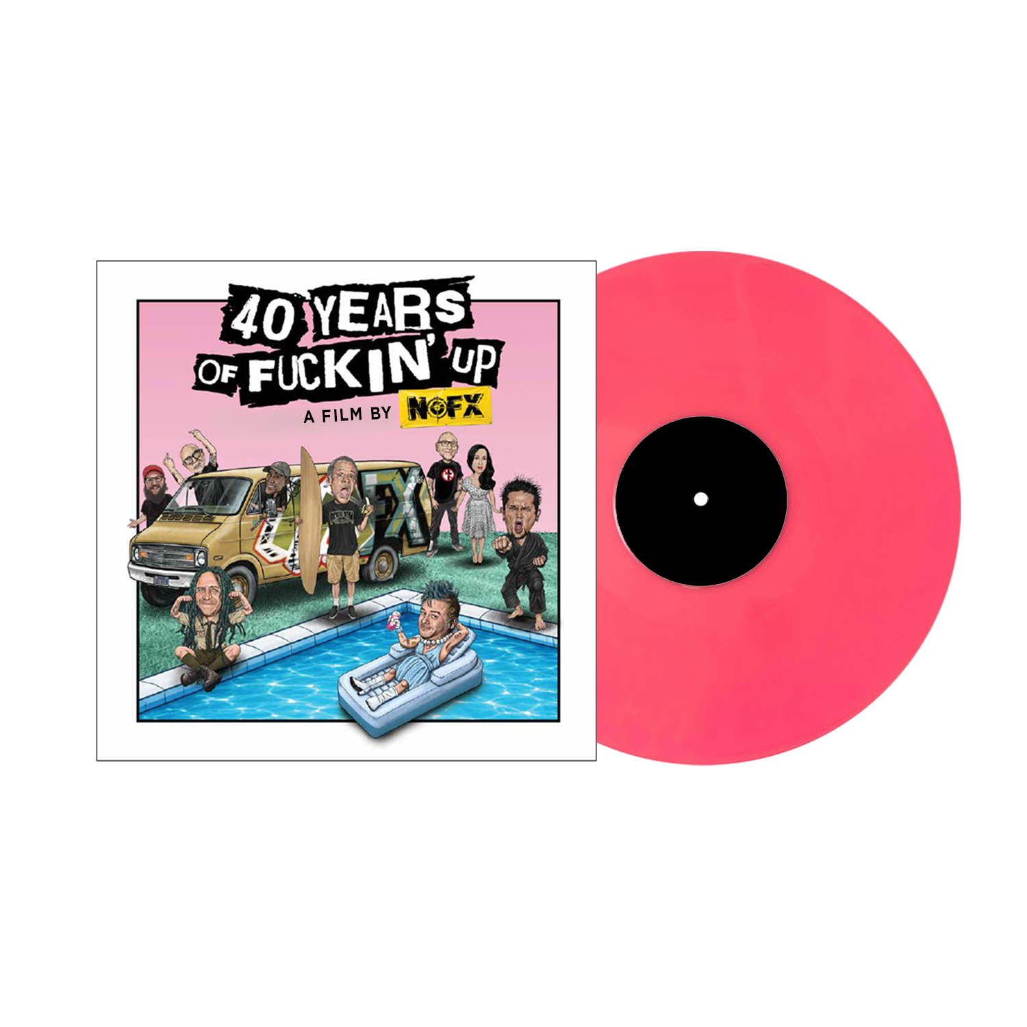 NOFX ‘40 YEARS OF F*CKIN' UP: SOUNDTRACK’ LP (Pink Vinyl)
