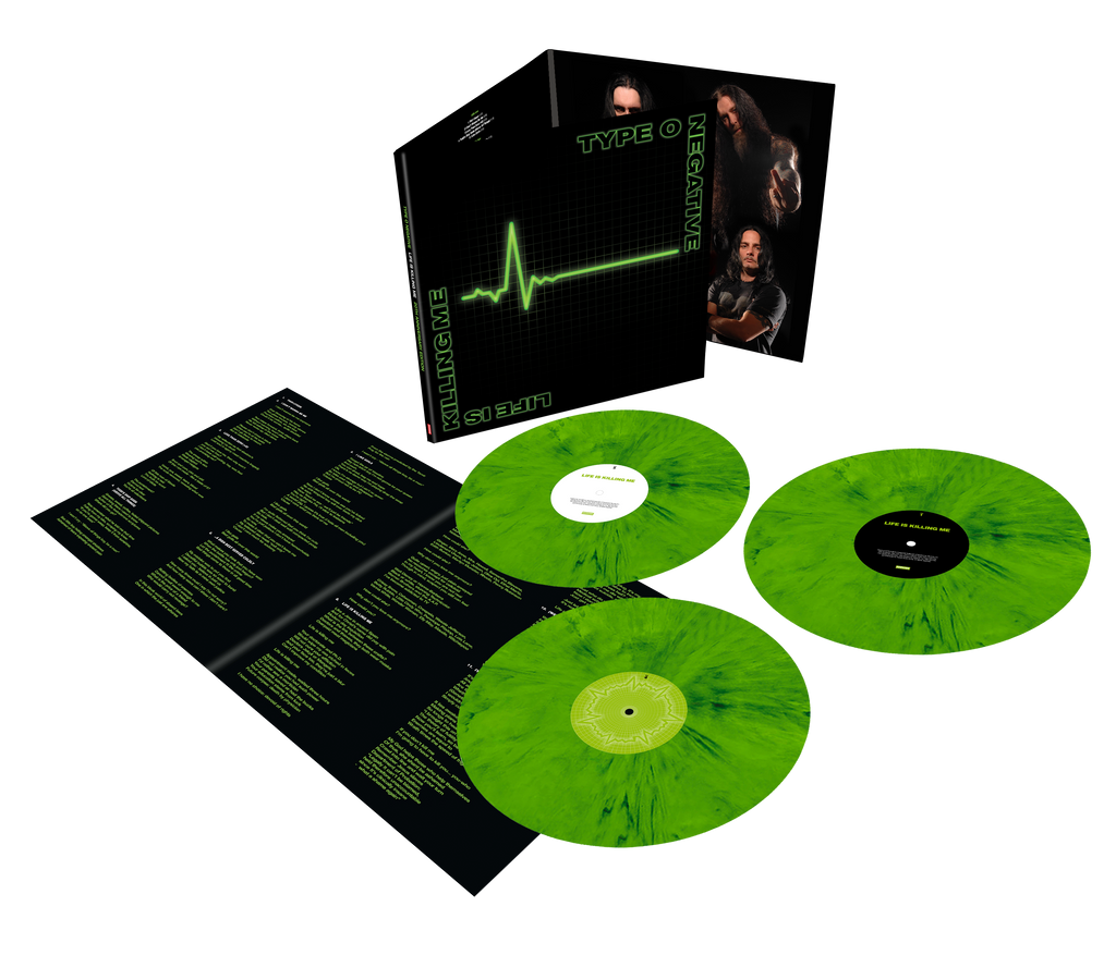 TYPE O NEGATIVE 'LIFE IS KILLING ME' 3LP (20th Anniversary Edition, Green and Black Mixed Vinyl)