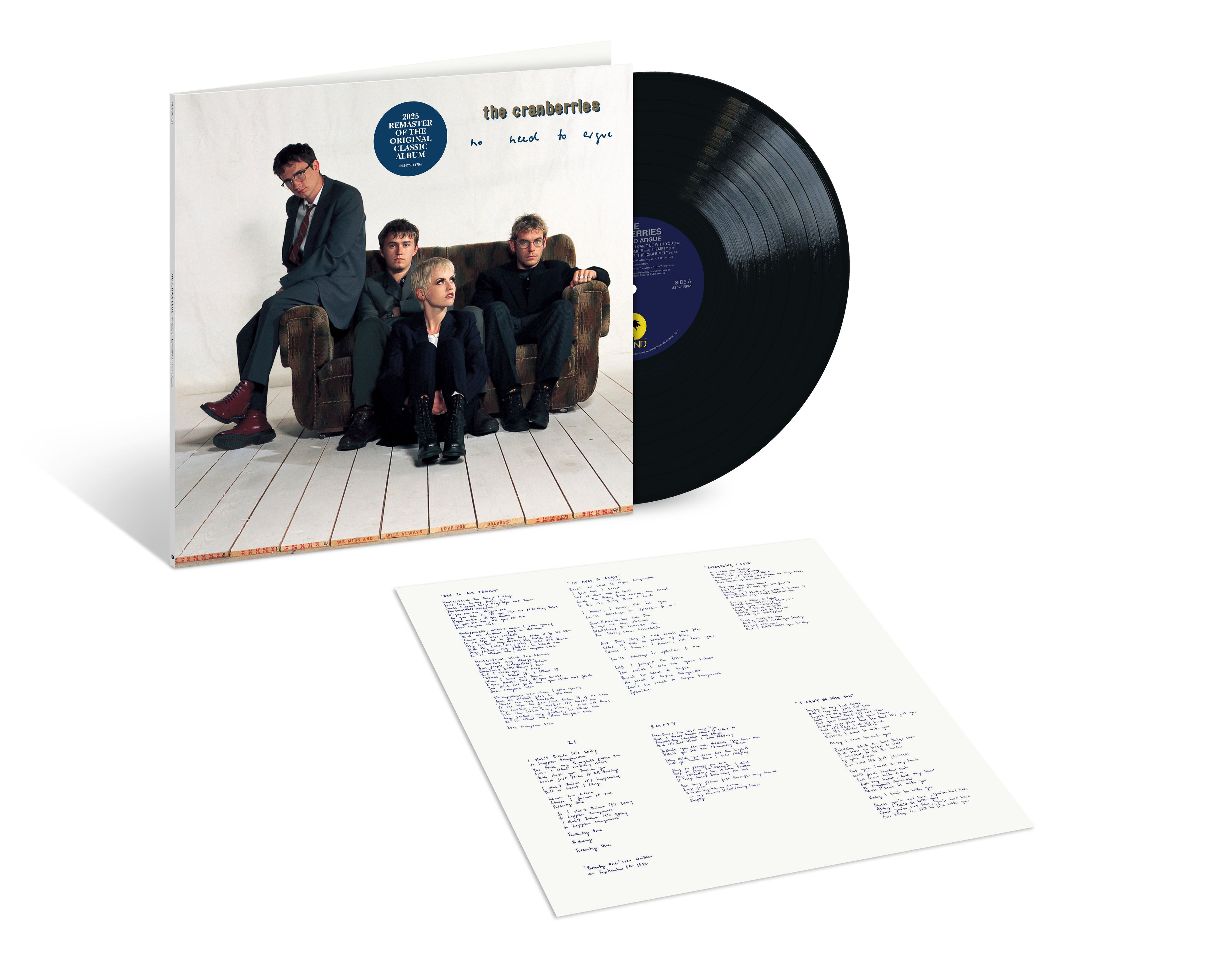 THE CRANBERRIES 'NO NEED TO ARGUE' LP (30th Anniversary Edition)