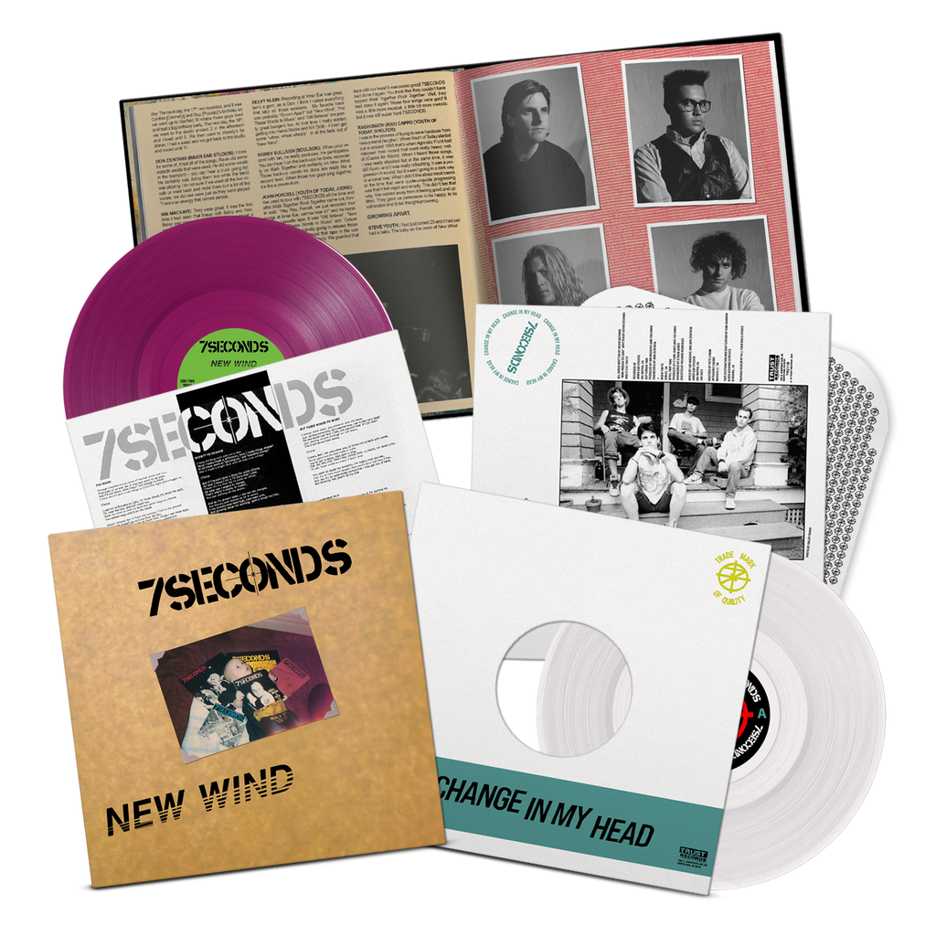 7SECONDS 'NEW WIND / CHANGE IN MY HEAD' 2LP (Purple/Clear Vinyl)
