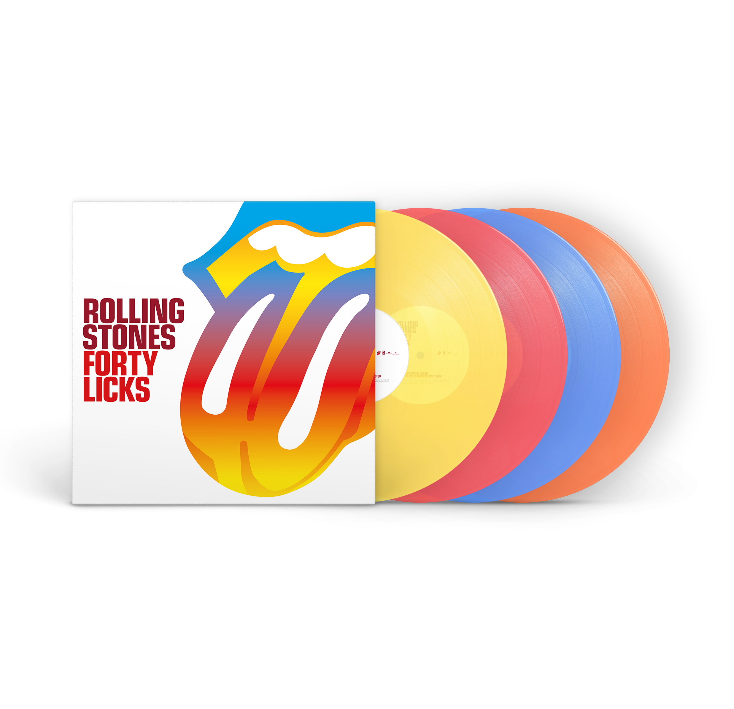 THE ROLLING STONES 'FORTY LICKS' 4LP (Limited, Transparent Multi Color Vinyl)