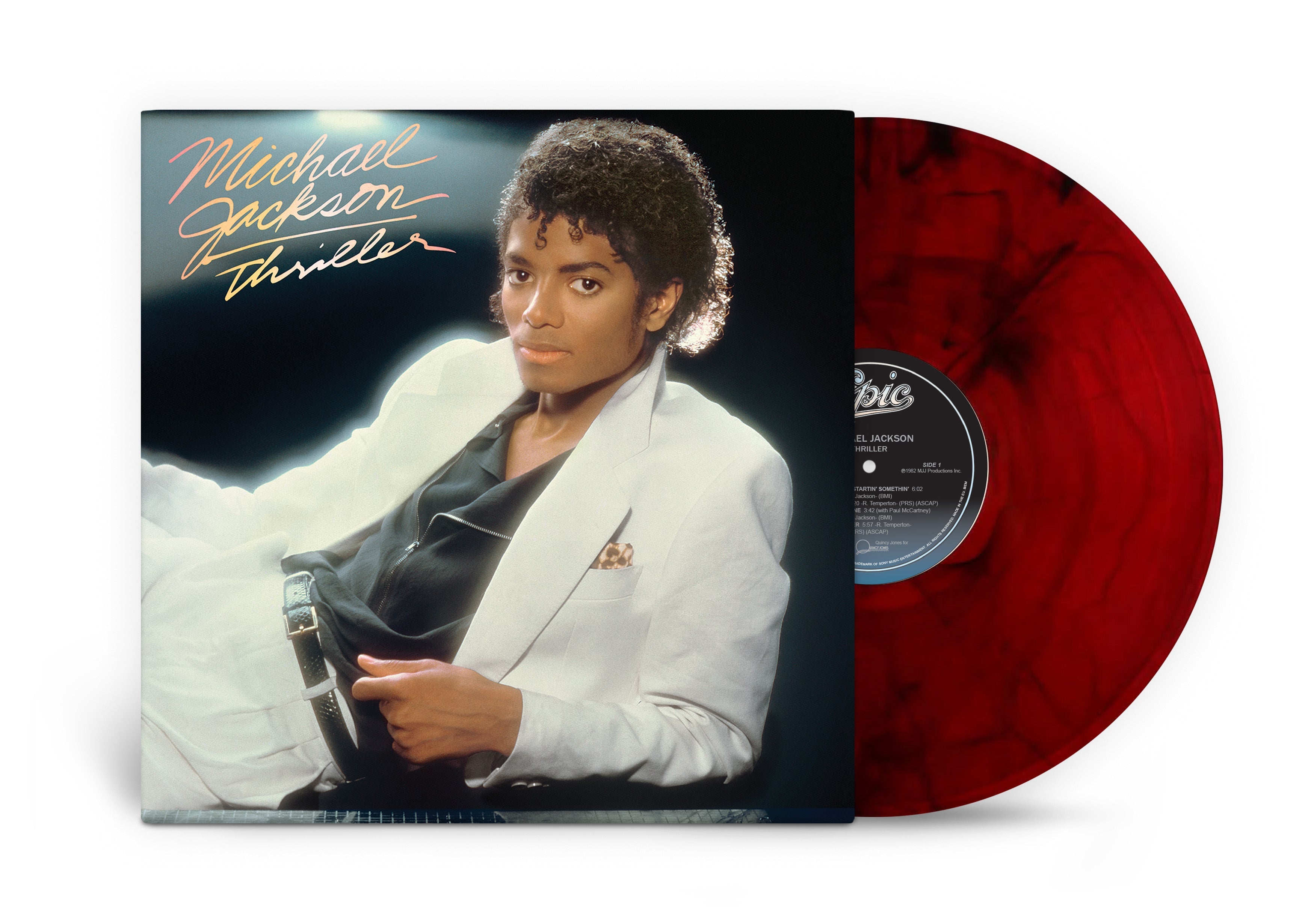 MICHAEL JACKSON 'THRILLER' LP (Red & Black Marble Vinyl)