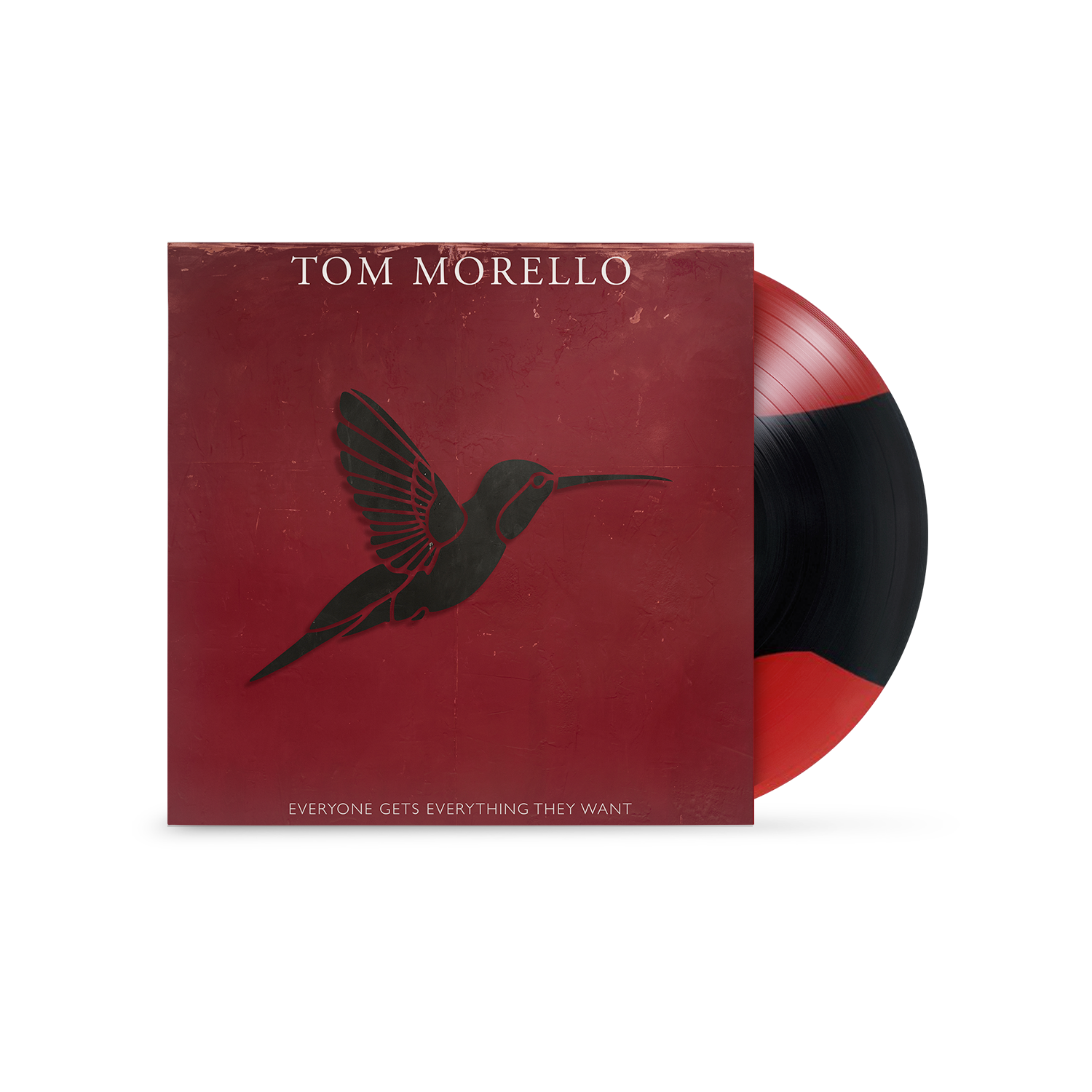 TOM MORELLO ‘EVERYONE GETS EVERYTHING THEY WANT’ LP (Exclusive – Limited to 300, Red & Black Stripe Vinyl)