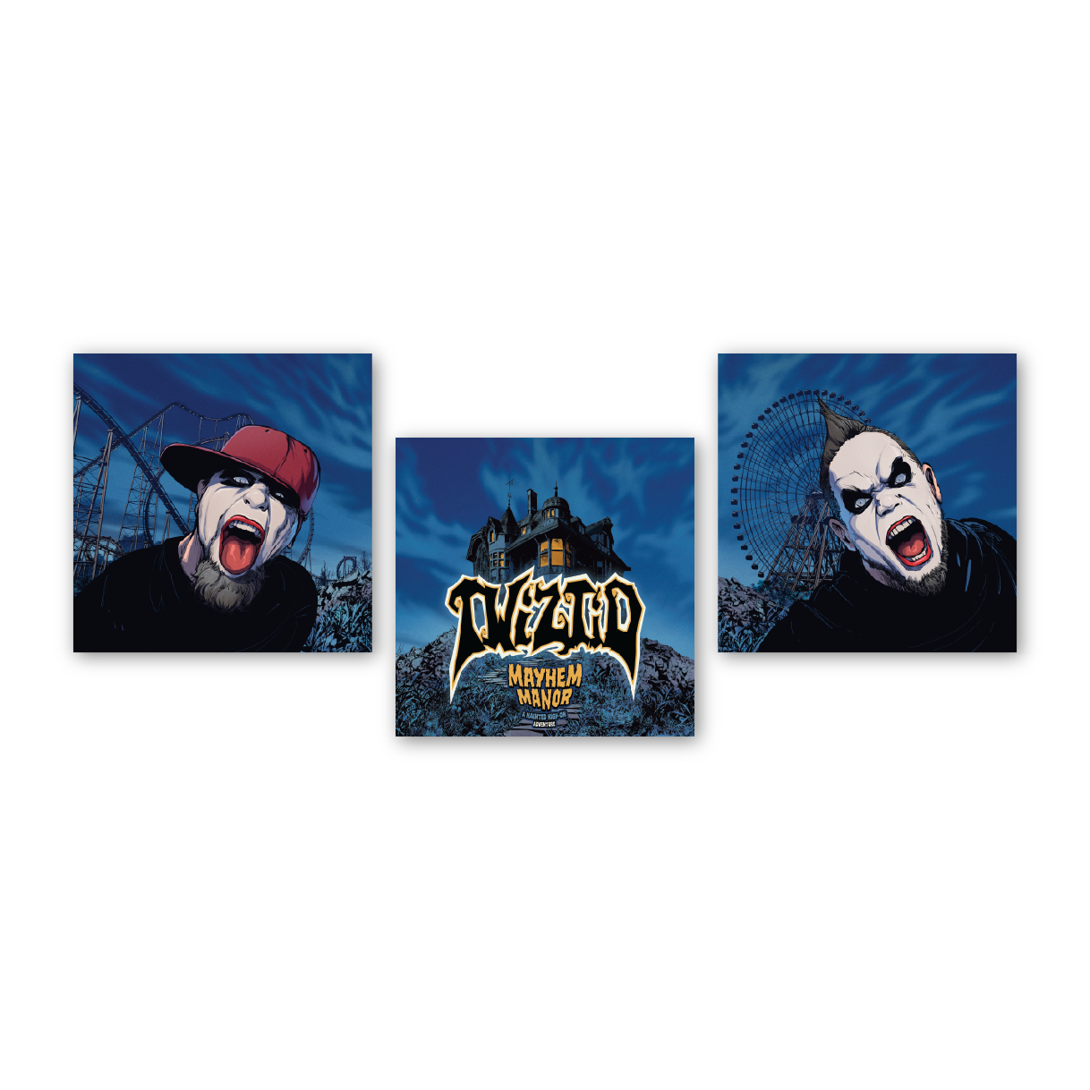 TWIZTID 'HAUNTED HIGH-ONS' LP + TWIZTID: MAYHEM MANOR - GRAPHIC NOVEL - GREEN