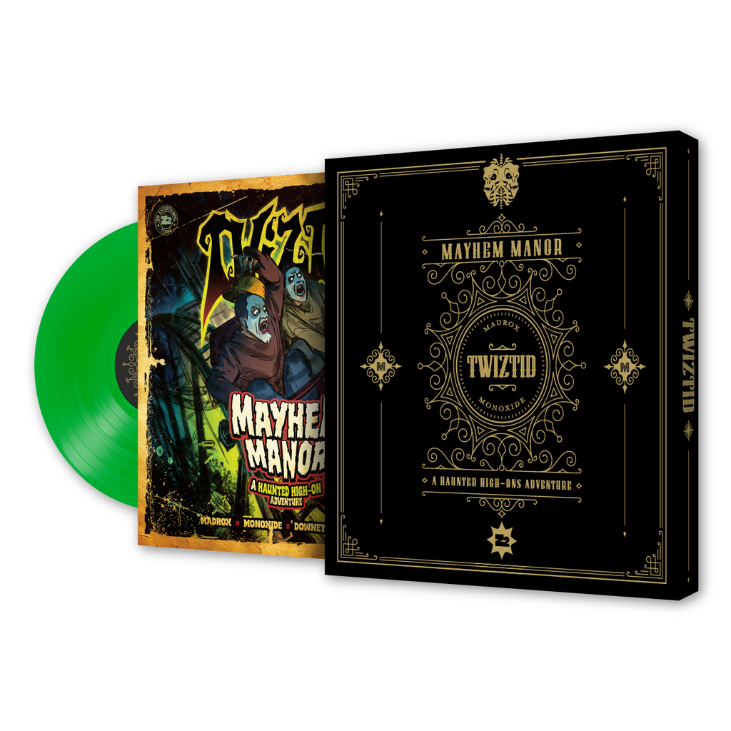 TWIZTID 'HAUNTED HIGH-ONS' LP + TWIZTID: MAYHEM MANOR - GRAPHIC NOVEL - GREEN
