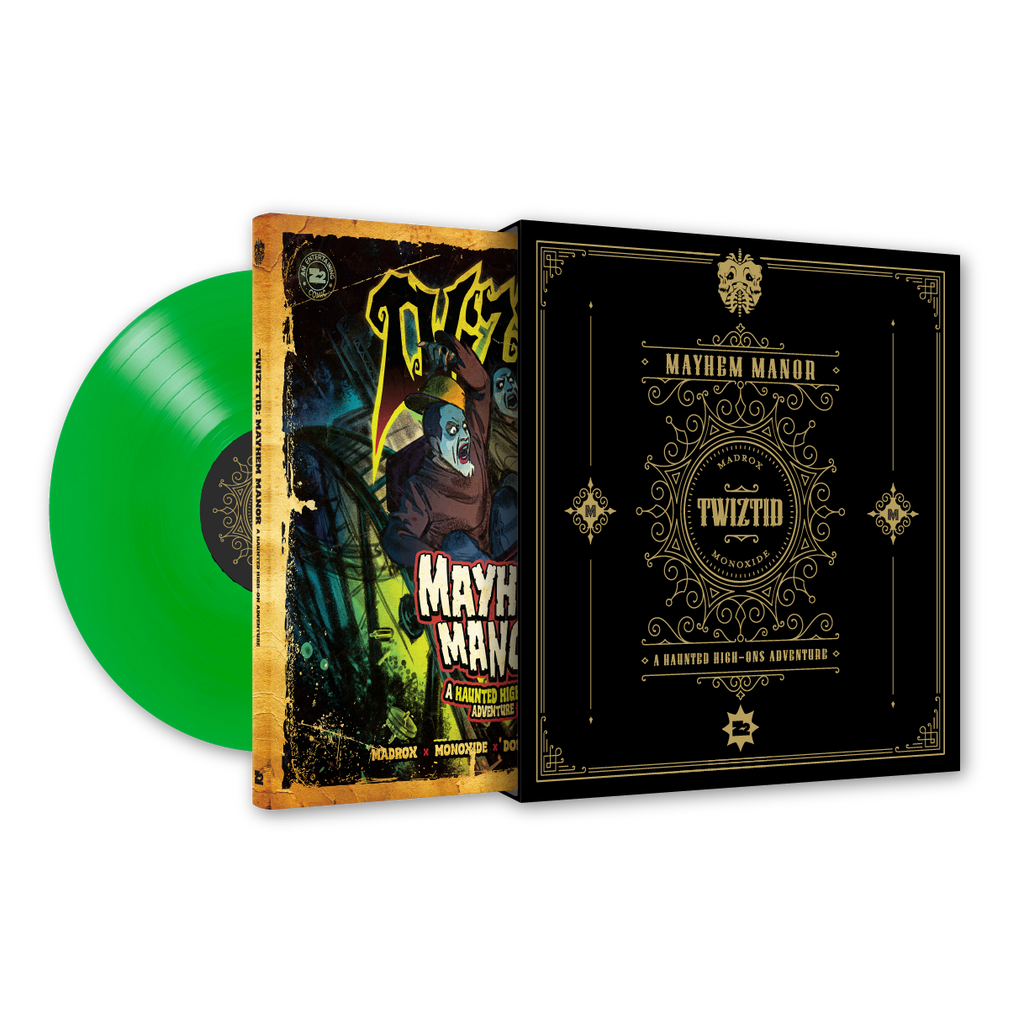 TWIZTID 'HAUNTED HIGH-ONS' LP + TWIZTID: MAYHEM MANOR - GRAPHIC NOVEL - GREEN