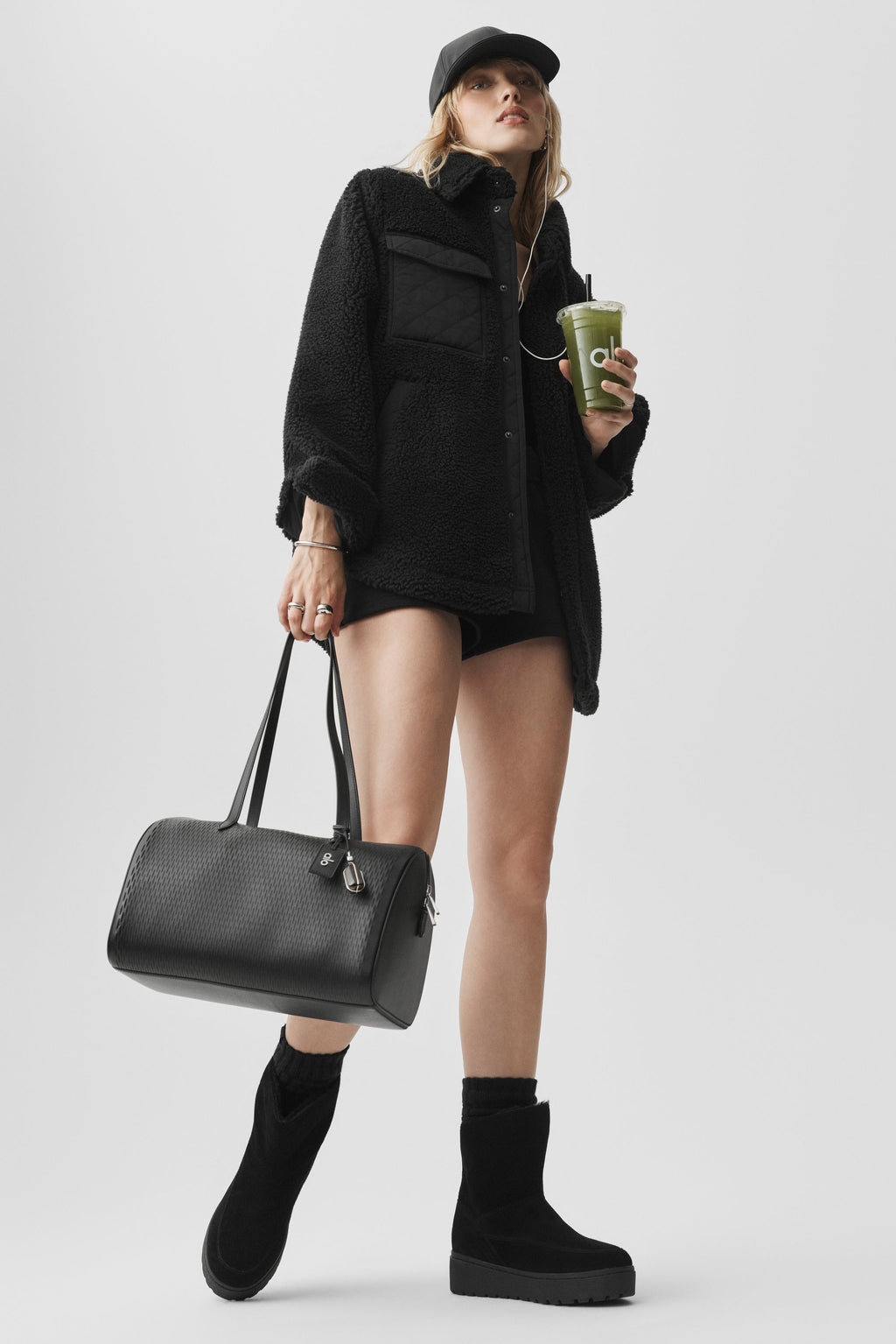 Sherpa Edge Shacket - Black