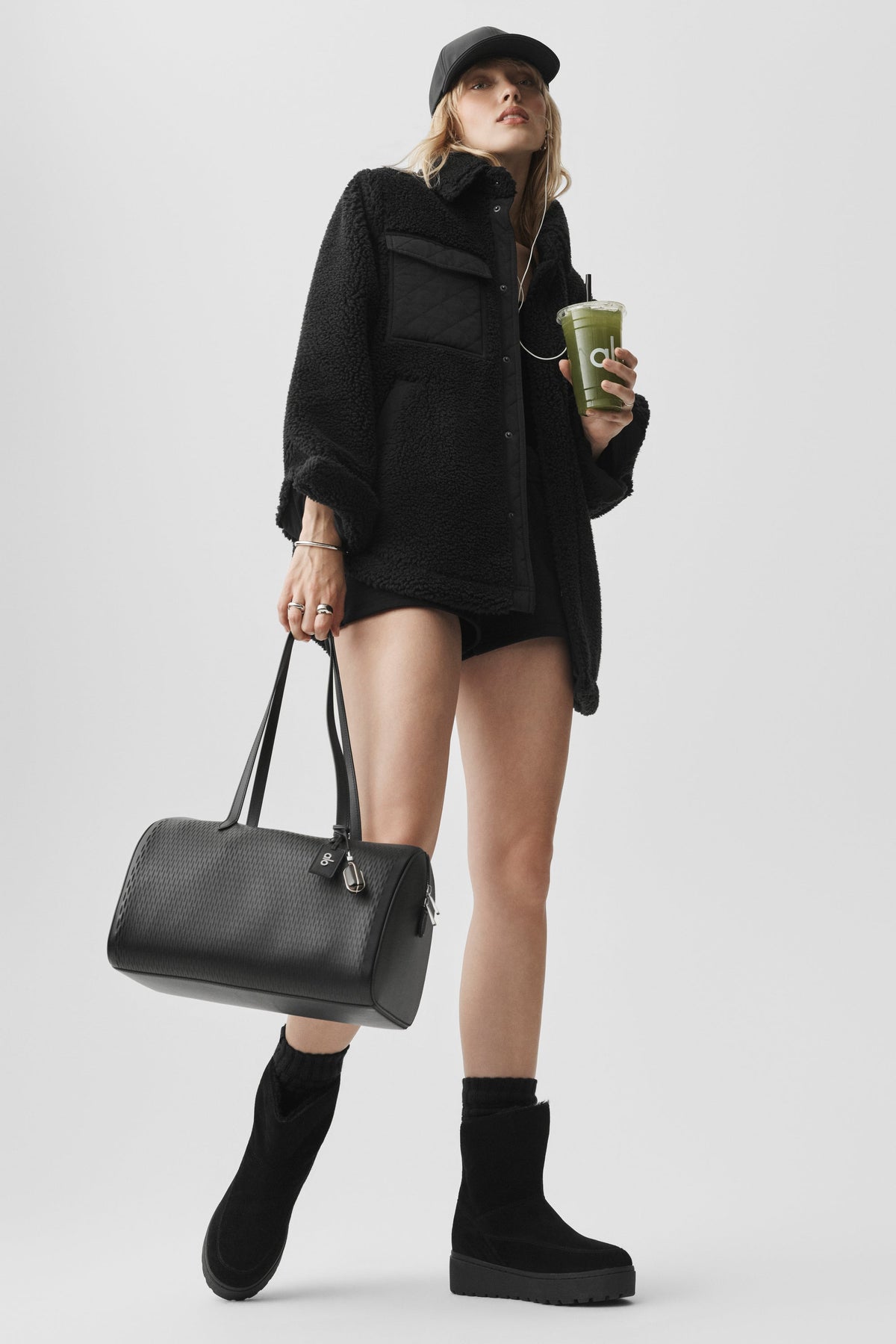 Sherpa Edge Shacket - Black