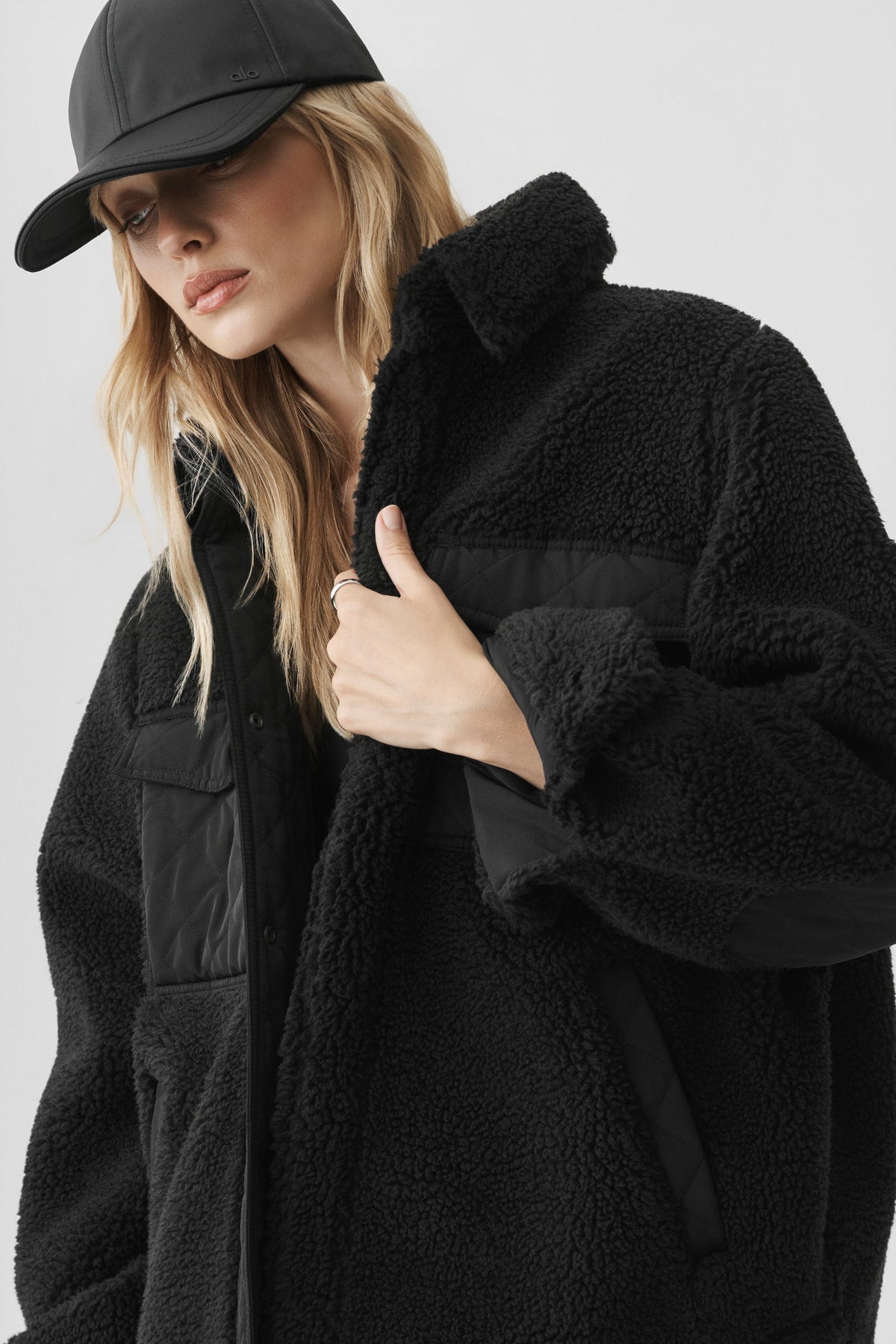 Sherpa Edge Shacket - Black
