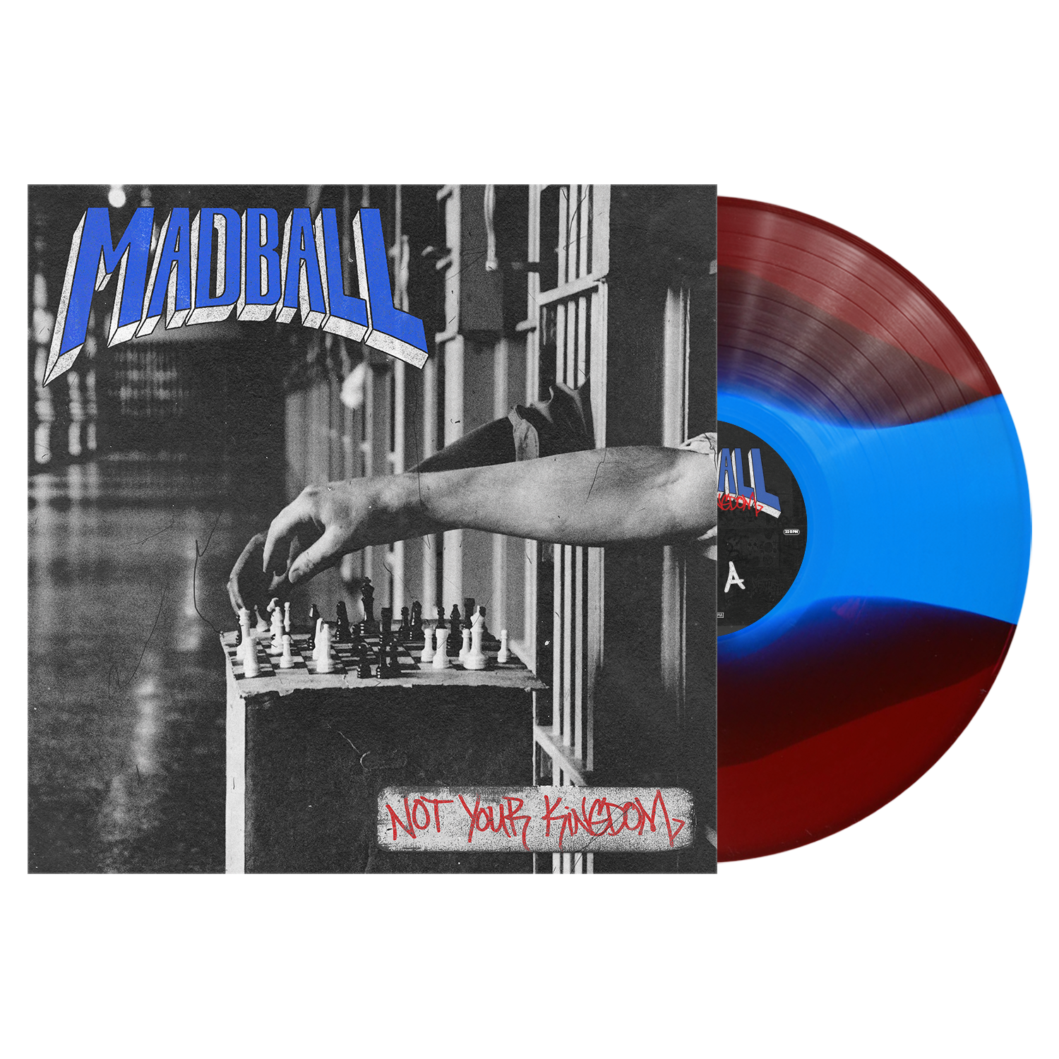 MADBALL ‘NOT YOUR KINGDOM’ LP (Exclusive – Limited to 200, Oxblood & Sky Blue Split Vinyl)