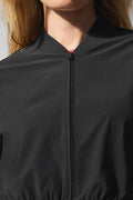 Cropped AloBreezy Full-Zip Cover Up - Black