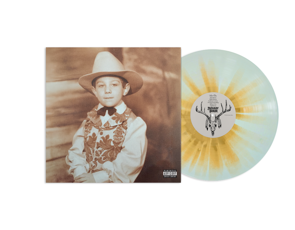 ZACHARY BAKER ‘DARK HORSE’ LP (Exclusive – Limited to 200, Sky Blue w/ Gold Splatter Vinyl)