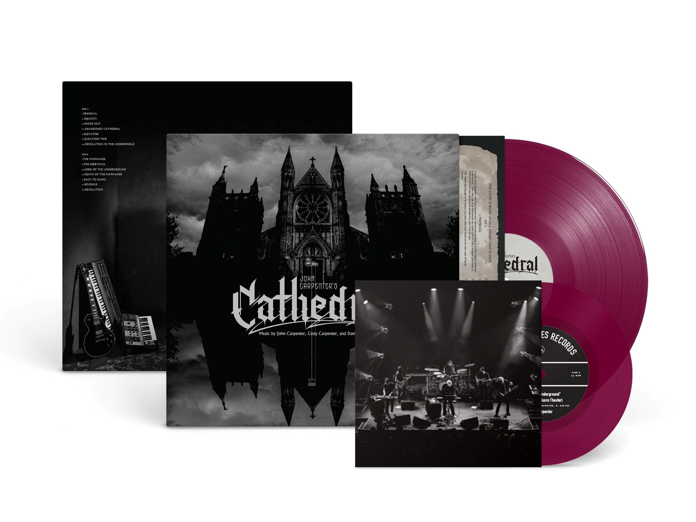 JOHN CARPENTER, CODY CARPENTER, & DANIEL DAVIES 'CATHEDRAL' LP + 7" (Amethyst Vinyl)