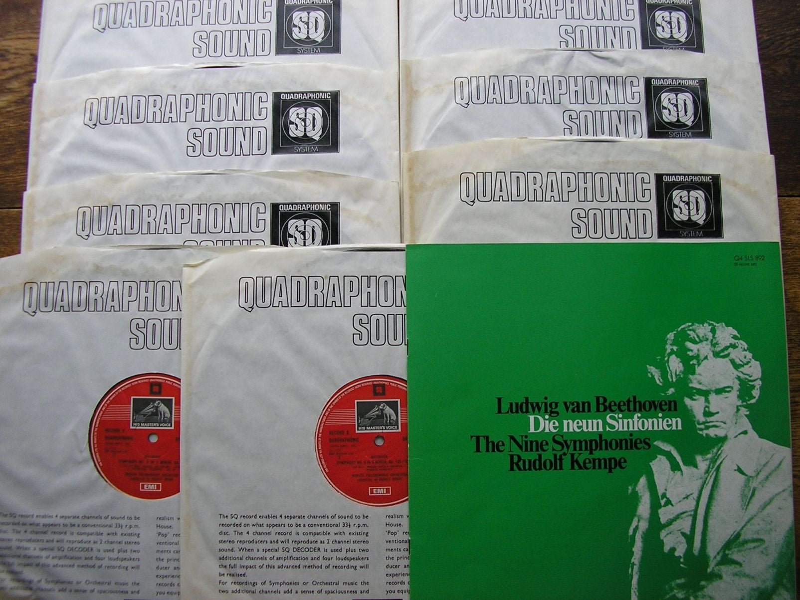 BEETHOVEN: THE NINE SYMPHONIES RUDOLF KEMPE / MUNICH PHILHARMONIC ORCHESTRA Q4 SLS 892