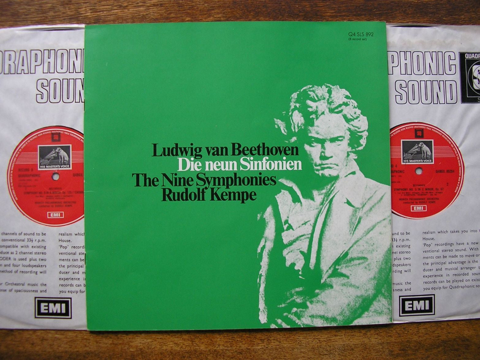 BEETHOVEN: THE NINE SYMPHONIES RUDOLF KEMPE / MUNICH PHILHARMONIC ORCHESTRA Q4 SLS 892