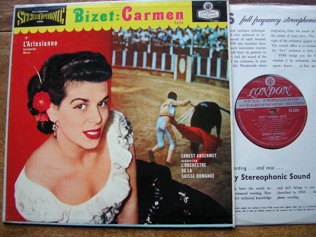 BIZET: CARMEN / L'ARLESIENNE SUITES ERNEST ANSERMET / SUISSE ROMANDE ORCHESTRA   CS 6062