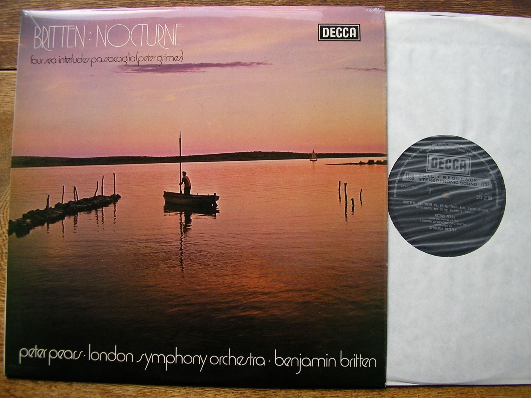 BRITTEN: NOCTURNE / FOUR SEA INTERLUDES    PETER PEARS / LSO / BENJAMIN BRITTEN     SXL 2189