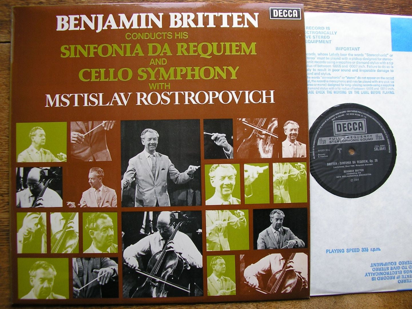 SXL 6641 BRITTEN: SINFONIA DA REQUIEM / CELLO SYMPHONY MSTISLAV ROSTROPOVICH / ECO / NPO