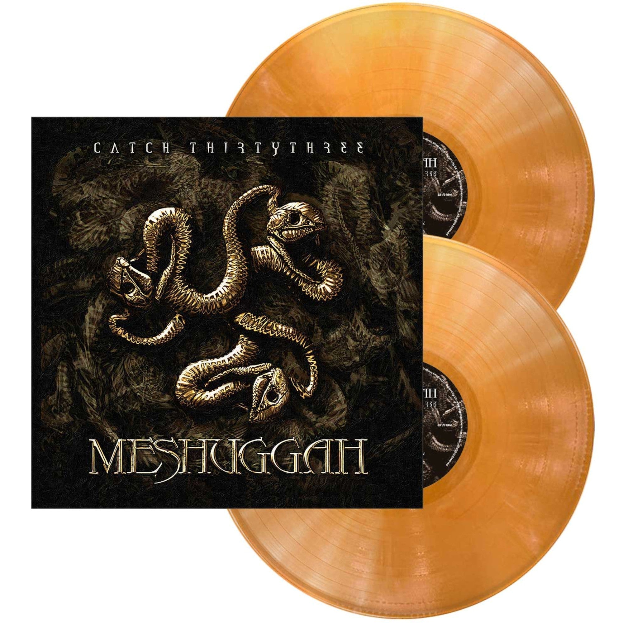 MESHUGGAH 'CATCH THIRTYTHREE' 2LP (20th Anniversary, Remastered, Gold, White Marble Vinyl)