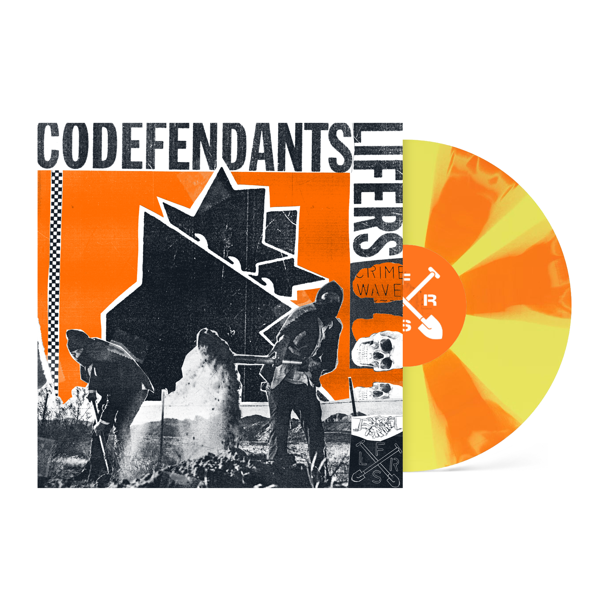 CODEFENDANTS ‘LIFERS’ LP (Exclusive – Limited to 400, Canary Yellow & Tangerine Vinyl)