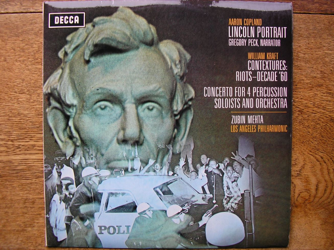 SXL 6388 COPLAND: LINCOLN PORTRAIT / KRAFT: CONTEXTURES / CONCERTO GREGORY PECK / LAPO / MEHTA